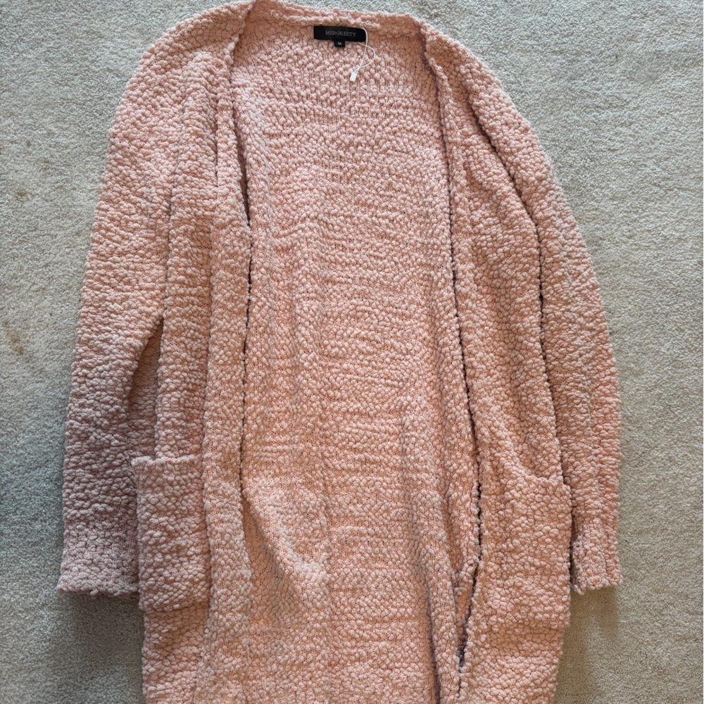 Cozy Pink Cardigan Sweater
